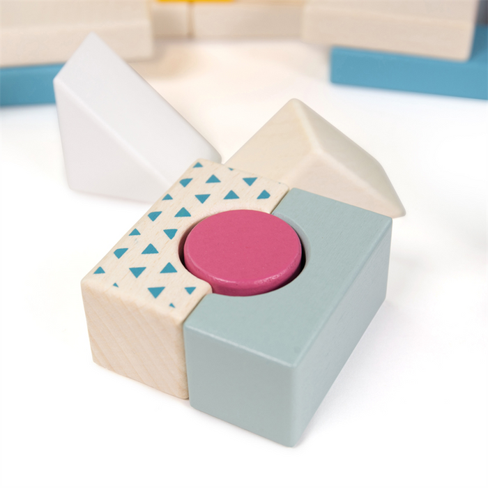 Drewniane klocki w pudełku Bigjigs Toys