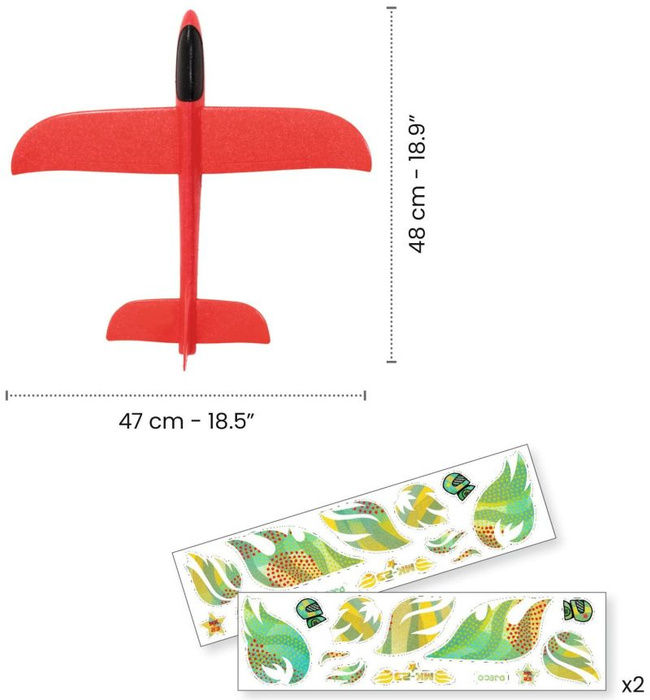 Ognisty szybowiec samolot piankowy dla dzieci Djeco