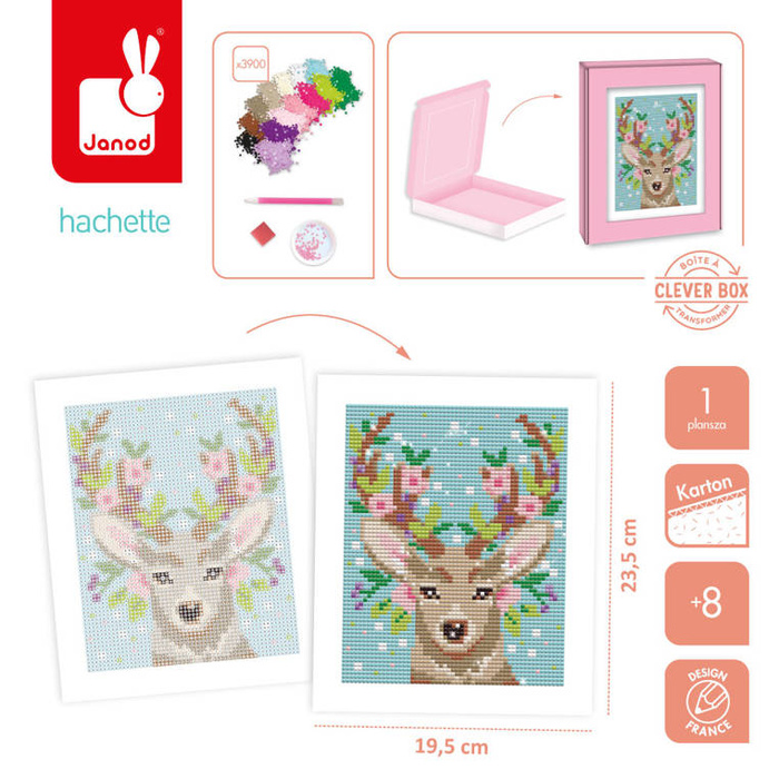 Haft diamentowy mozaika Jeleń Janod