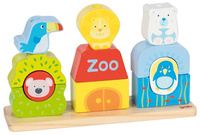 Układanka na palikach ze zwierzętami Zoo Goki