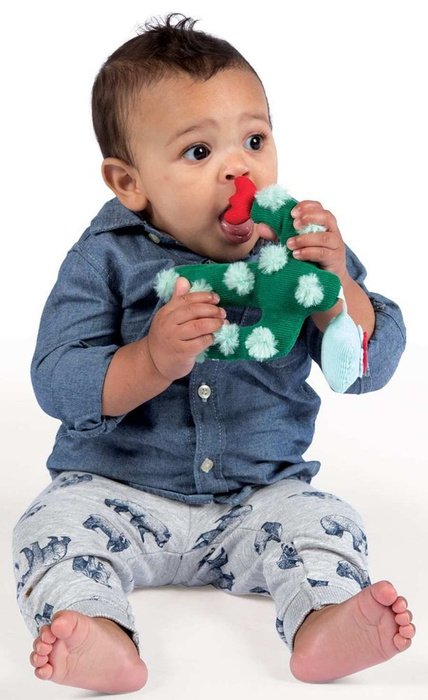 Pluszowa zawieszka kaktus z grzechotką Manhattan Toy