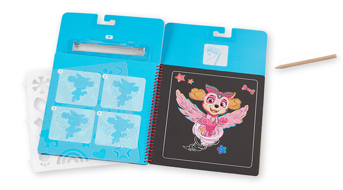 Wydrapywanka zdrapywanka z książką Psi Patrol Scratch Art Pad – Skye Melissa and Doug