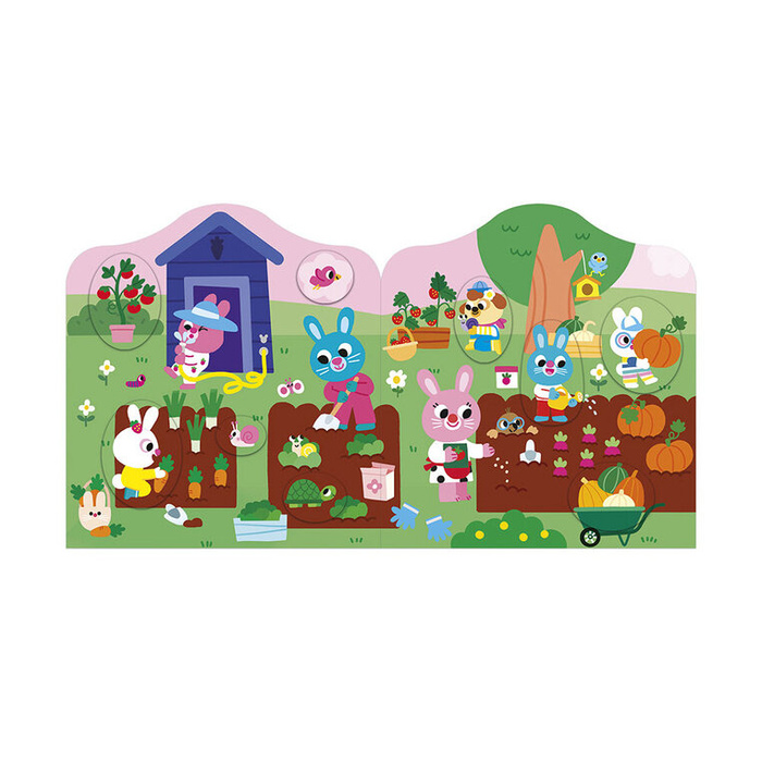 Książeczka z naklejkami Ogród Janod