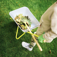 Srebrna taczka ogrodnika z narzędziami Small Foot Design