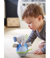 Zabawka kiwaczek Niebieski Słoń Haba