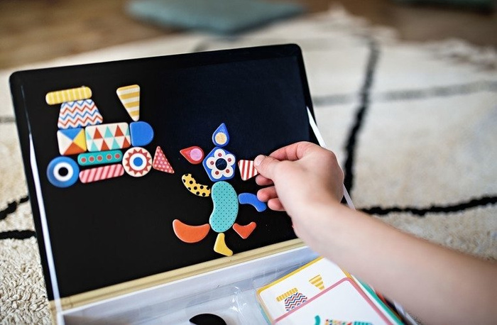 Magnetyczna układanka Kształty Magnetibook kolekcja 2018, Janod