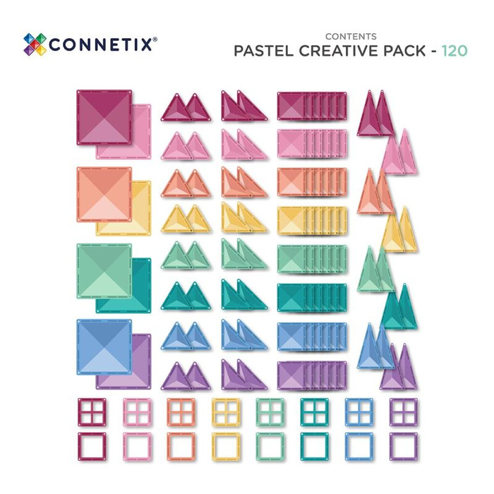 Klocki magnetyczne Connetix Pastel Creative Pack 120 el.
