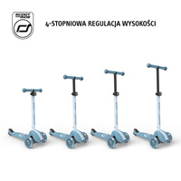 SCOOTANDRIDE Highwaykick 3S Hulajnoga z systemem sterowania 2w1 i kółkami LED składana 3+ Steel