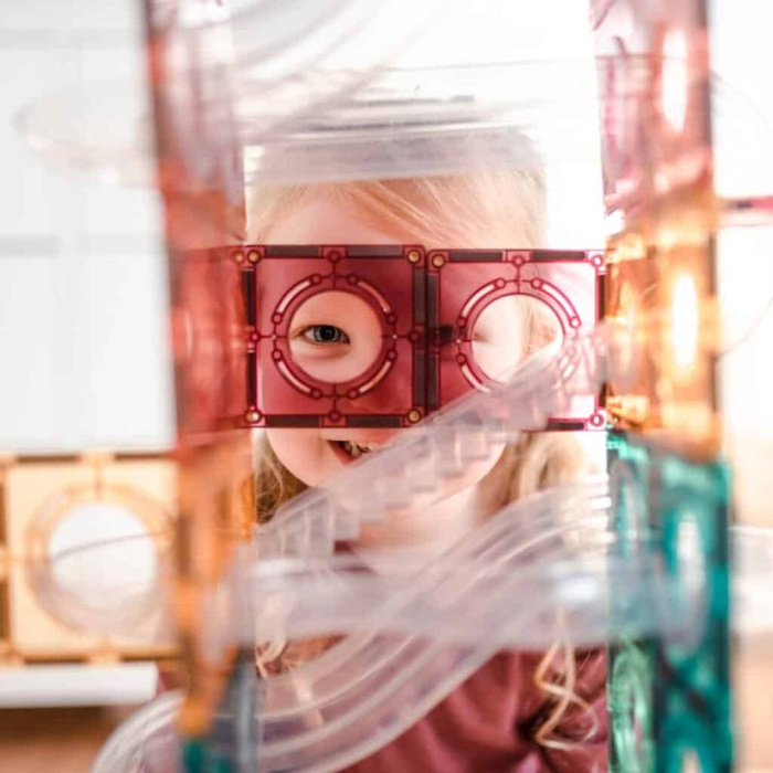 Kulodrom klocki magnetyczne Connetix Pastel Ball Run Pack 106 el.