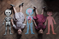 Puzzle edukacyjne gigantyczne Ciało człowieka 50, 75 i 100 elementów 5 +, Janod