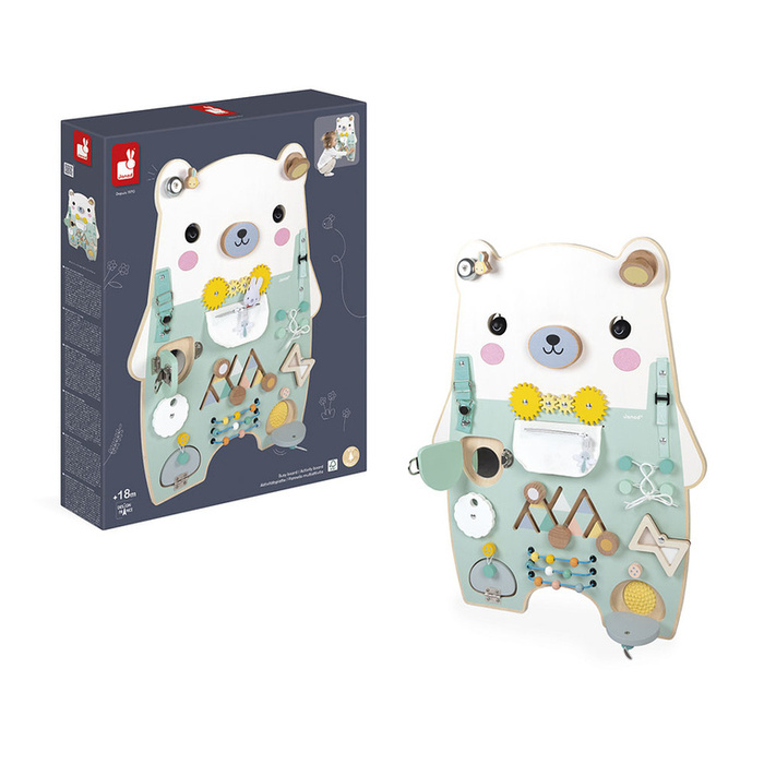 Tablica manipulacyjna dla dzieci XL 20 aktywności Miś Pure Janod