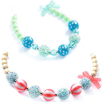 Kreatywny zestaw koralików do nawlekania srebrne bąbelki Djeco