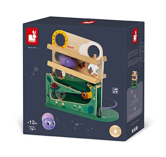 Kulodrom drewniany tor dla kulek Wesoła gąsienica Janod