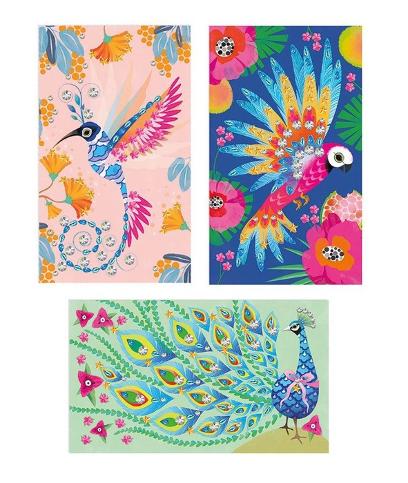 Zestaw artystyczny Czarodziejskie cyrkonie Piękne ptaki, Janod