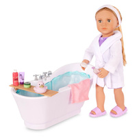 Wanna z odgłosami i przyborami kąpielowymi dla lalki Bubbly Bathtime Our Generation