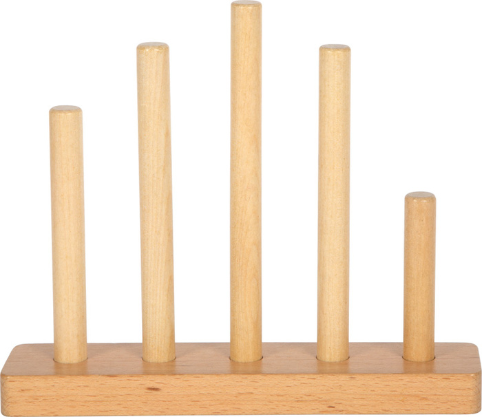 Klocki drewniane na palikach Niebieski domek Small Foot