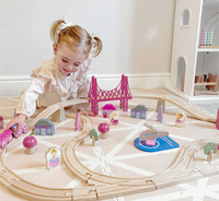 Kolejka drewniana, 75 elementów. Świat wróżek, Bigjigs Rail