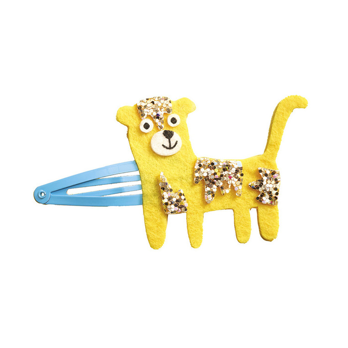 Brokatowe spinki do włosów Egzotyczne zwierzęta Zestaw kreatywny dla dzieci do tworzenia biżuterii Janod