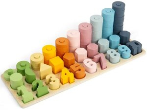 Drewniana tablica edukacyjna do nauki liczenia Bigjigs