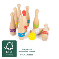 Drewniane kręgle Activ Small Foot