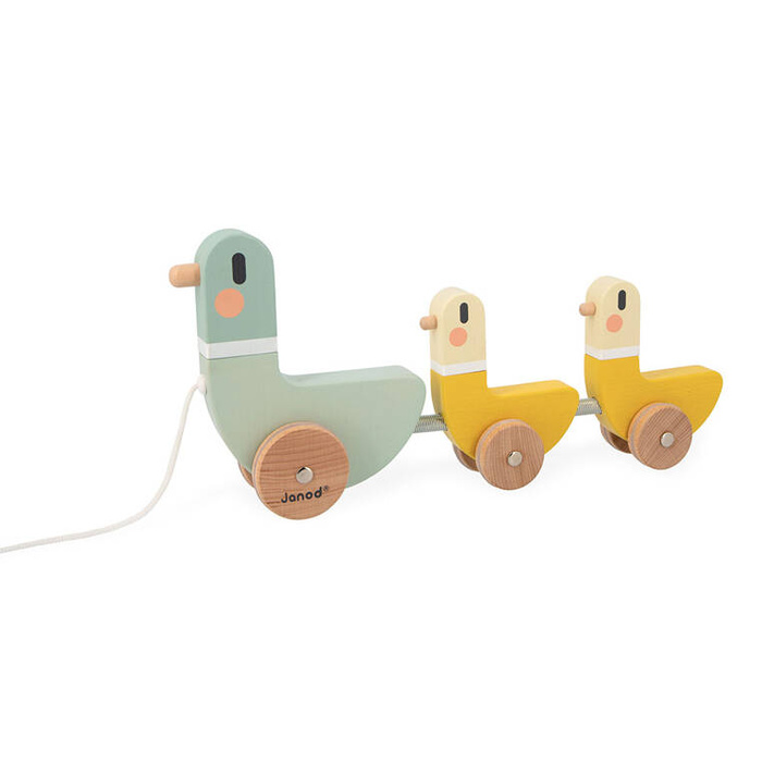 Zabawka do ciągnięcia na sznurku drewniane Kaczki Sweet Cocoon Janod