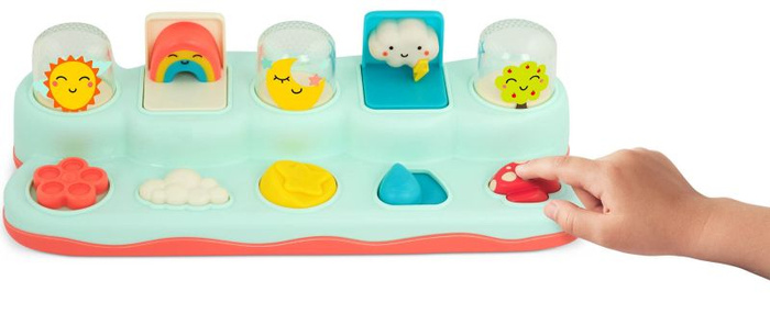 Interaktywna konsola manipulacyjna poznawanie pogody Pop-Up Buddies B.Toys