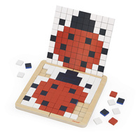 Układanka dla dzieci 4w1 Symetria kodowanie mozaika i piksele Janod