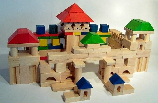 Klocki drewniane XL 205 elementów