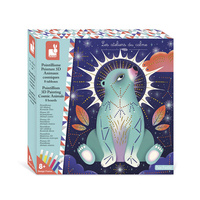 Malowanie kropkami Puentylizm 3D Kosmiczne zwierzęta Janod