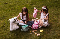 Podkładka pod siodło i bonetka fioletowy zestaw Hobby Horse akcesoria Astrup