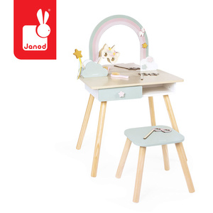 Duża toaletka drewniana Jednorożec 11 el Janod