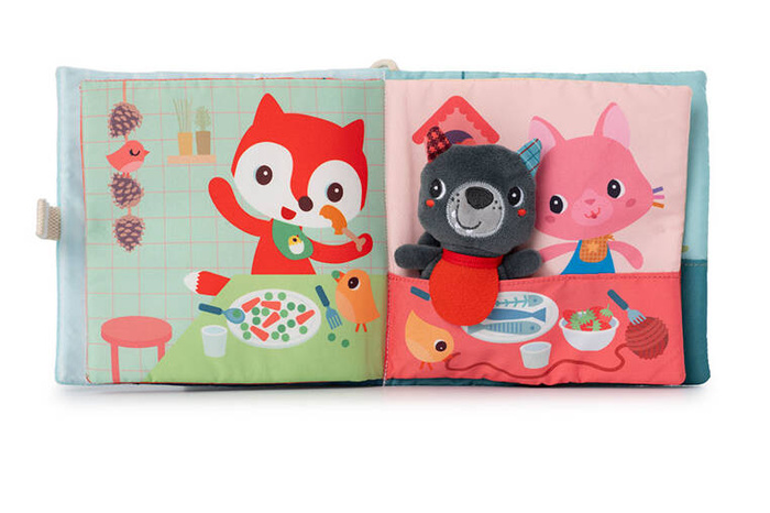 Miękka książeczka z przytulanką Smacznego! Wilk Louis Lilliputiens