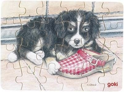 Puzzle drewniane. Zwierzęta, 24 elementy, goki