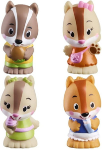 Rodzina 4 wiewiórek Nutnut figurki zwierząt Klorofil
