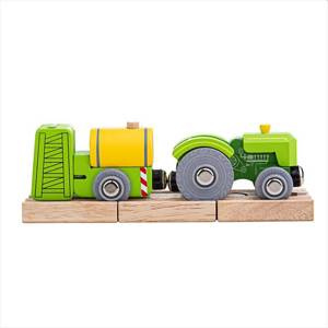 Traktor z opryskiwaczem wagon do pociągu Bigjigs Rail