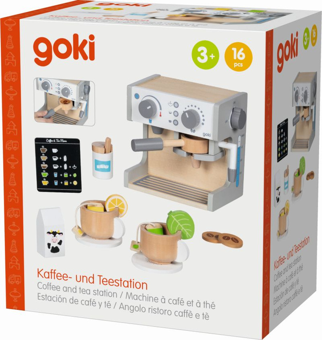 Ekspres do herbaty i kawy biało szary Goki