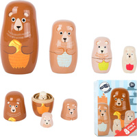 Drewniana układanka matrioszka Misie Small Foot