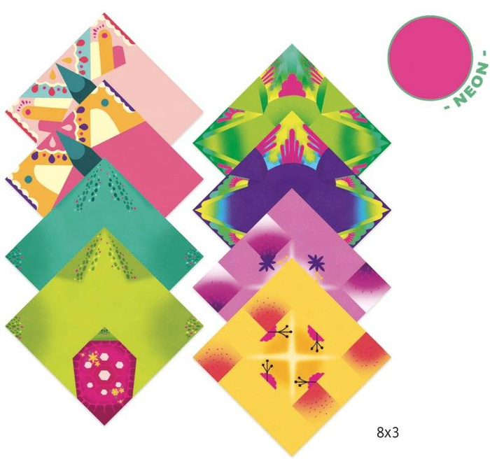 Zestaw kreatywny origami Tropiki-neonowe Djeco