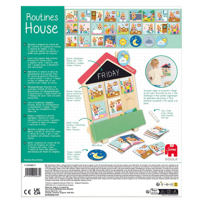 Drewniany domek z planem dnia Routines House Goula