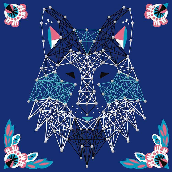 Zestaw kreatywny String Art Zwierzęta 8+, Janod