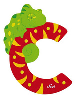 Drewniana literka. Kameleon "C", Sevi