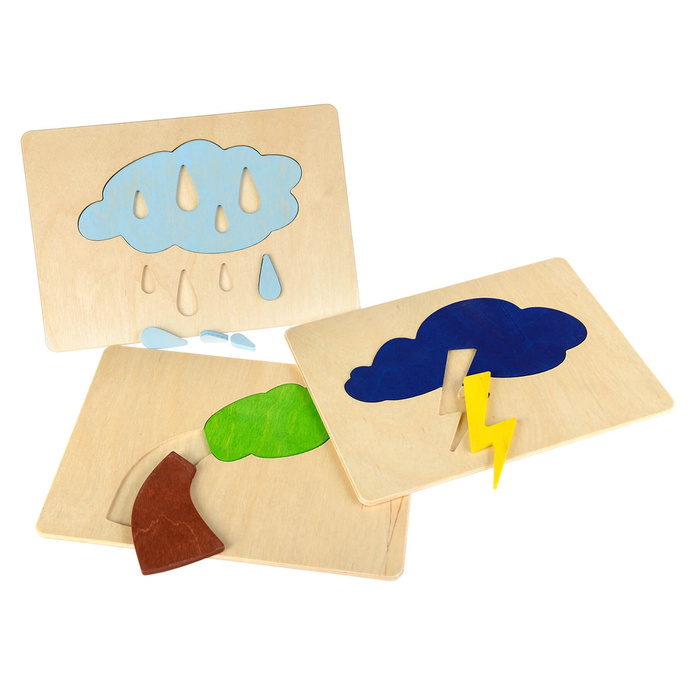 Drewniane tablice do nauki Zjawisk Pogodowych i przyrody Pilch
