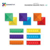 Klocki magnetyczne Connetix Rainbow Square Pack 42 el