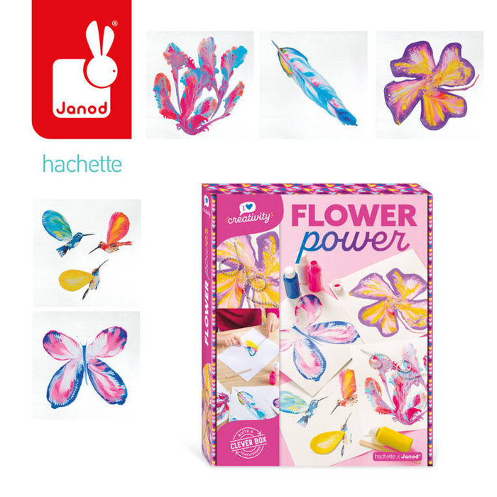Zestaw kreatywny dla dzieci Malowanie łańcuszkiem Kwiaty I love creativity Janod