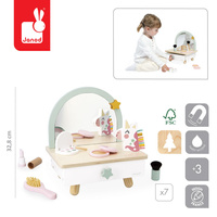 Toaletka drewniana z akcesoriami Jednorożec Janod 