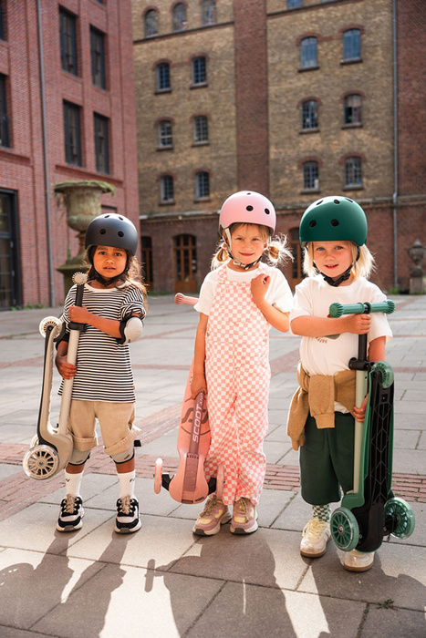 SCOOTANDRIDE Highwaykick 3S Hulajnoga z systemem sterowania 2w1 i kółkami LED składana 3+ Rose