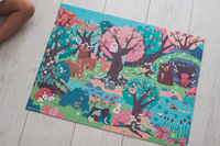 Świecące puzzle z mini-lampką UV Las 24 elementy 3+ Janod 