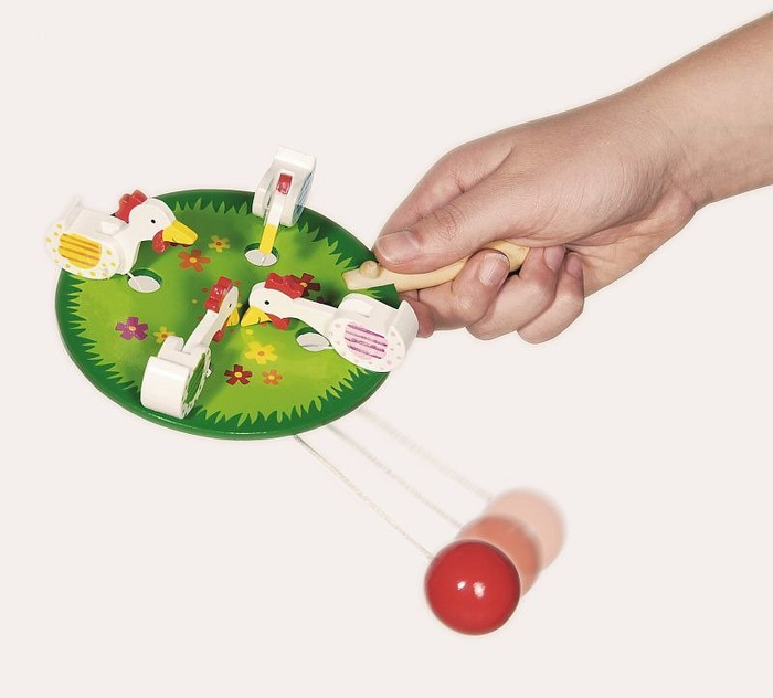 Kury dziobiące ziarno, goki