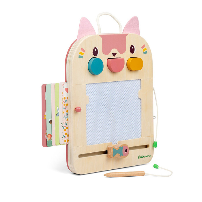 Drewniana magnetyczna Tablica-Znikopis Kotka Jeanne 18m+ Lilliputiens