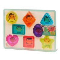 Drewniana układanka terapeutyczna dla dzieci kształty i emocje Peek & Explore – Shapes & Emotions B.Toys